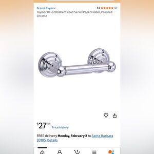 Taymor Polished Chrome Paper Holder